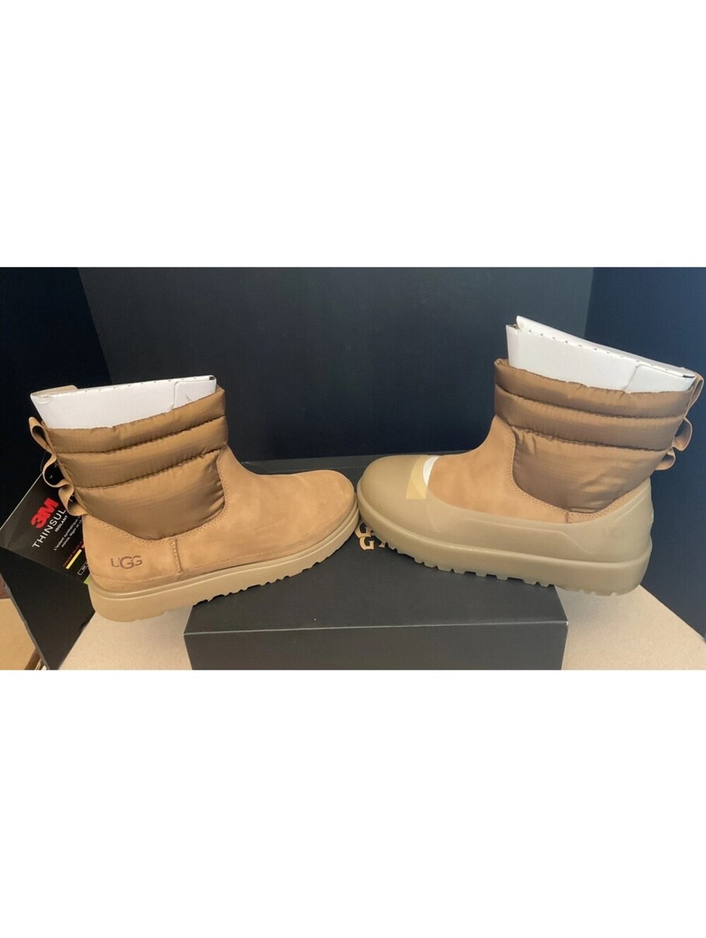 NEW! MENS UGG CLASSIC MINI MOD INSULATED BOOTS W/ SILICONE GUARD GALOSH. SIZE 11